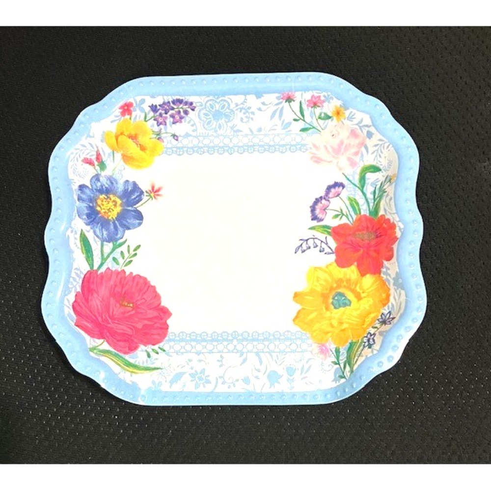 The Pioneer Woman Melamine Spoon Rest In Brilliant Blooms Floral Blue